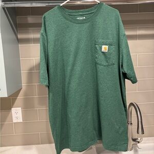 Carhartt Forest Green Loose Fit Pocket Tee Size XLT